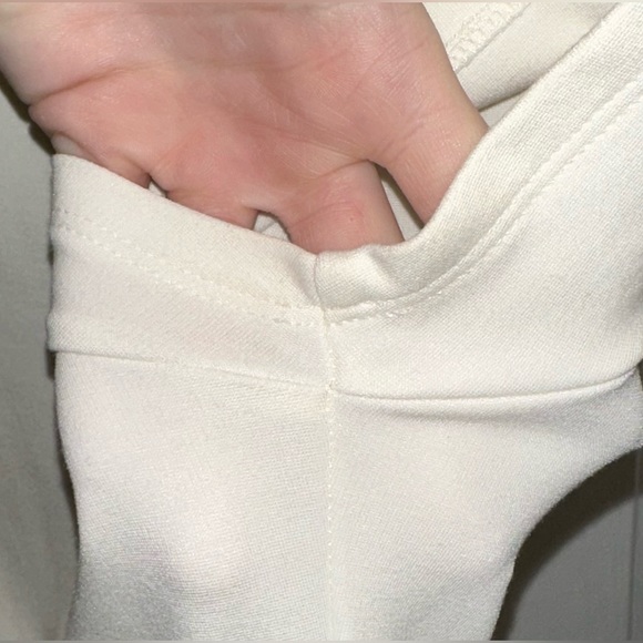 🤍FINAL SALE🤍 Saks Fifth Avenue RED White Ponte Knit Peplum Zipper Dress Size S - Picture 6 of 7